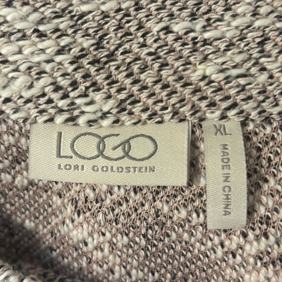 Lori Goldstein LOGO Boucle Textured Coatigan w Contrast Fringe XL - Picture 6 of 8
